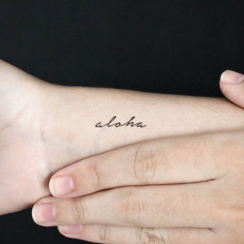 Aloha Temporäres Tattoo | 3Er Set von Etsy - littletattoos