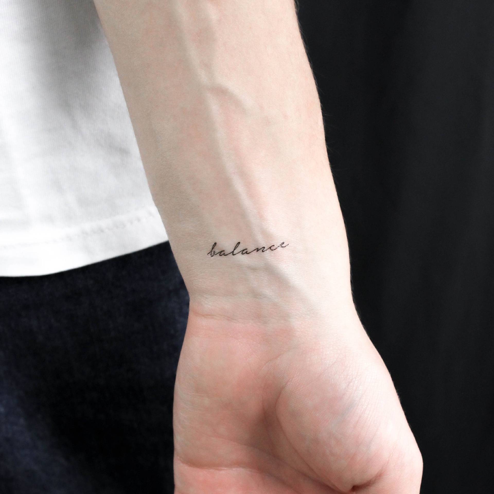 Gleichgewicht Temporäres Tattoo | 3Er Set von Etsy - littletattoos