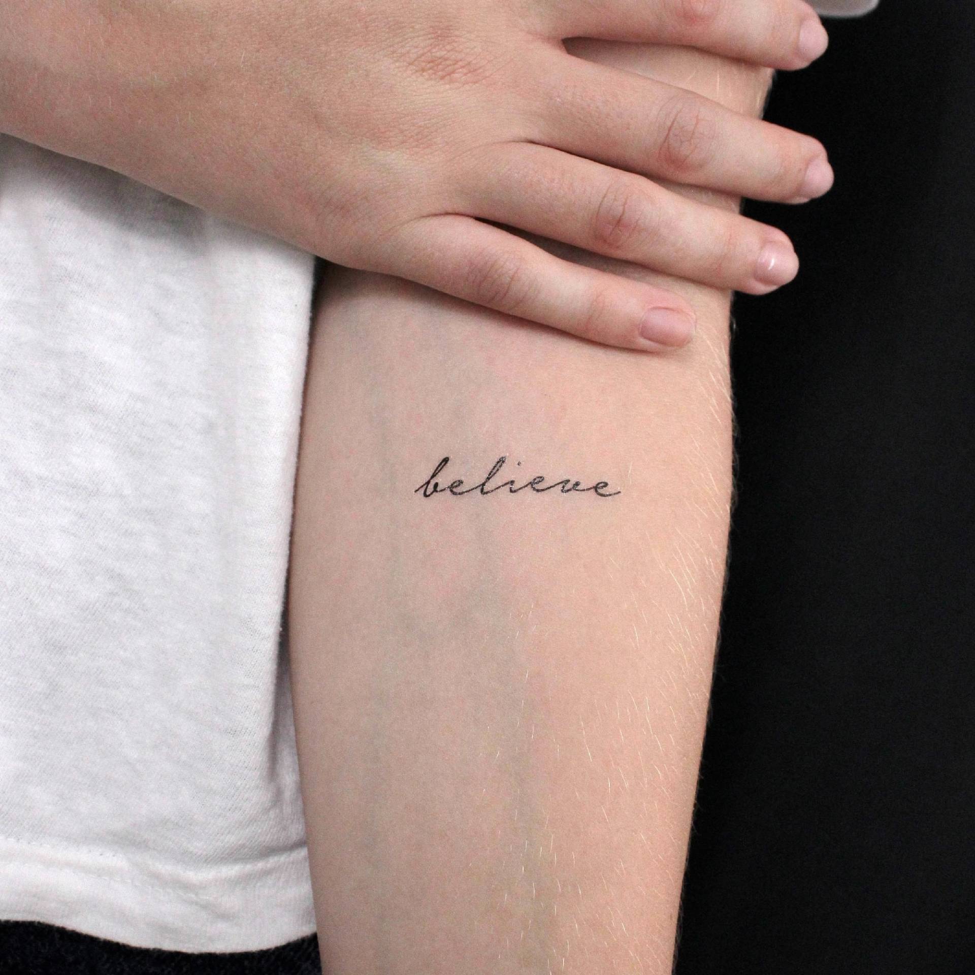 Believe Temporäres Tattoo | 3Er Set von Etsy - littletattoos