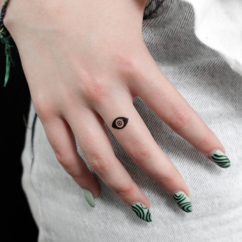 Black Nazar Auge Temporäres Tattoo | 3Er Set von Etsy - littletattoos