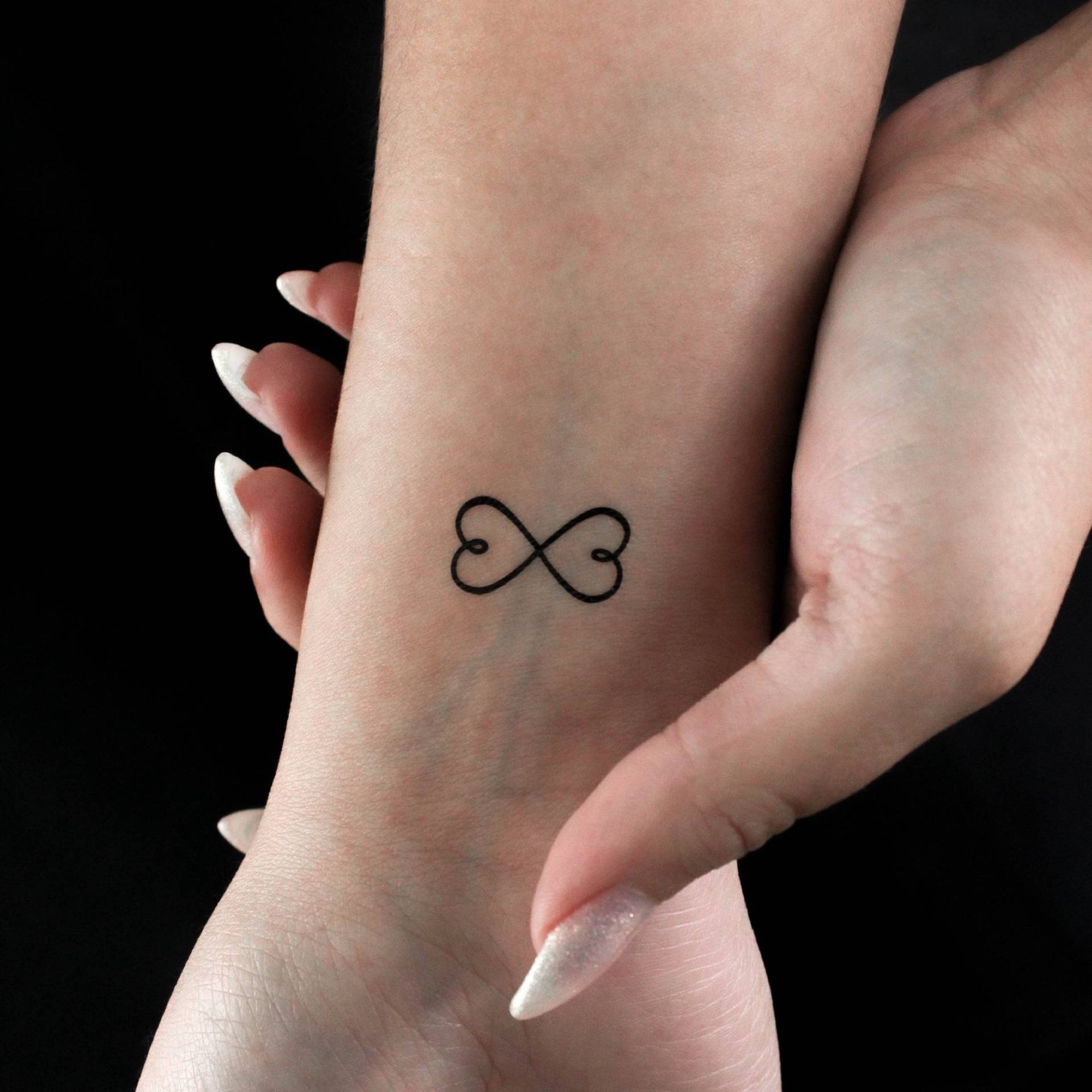 Doppeltes Herz-Unendlichkeitssymbol Temporäres Tattoo | 3Er-Set von Etsy - littletattoos