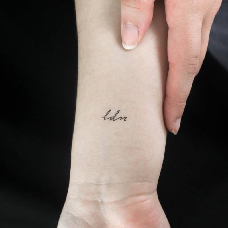 Handgeschriebenes Ldn Temporäres Tattoo | 3Er Set von Etsy - littletattoos