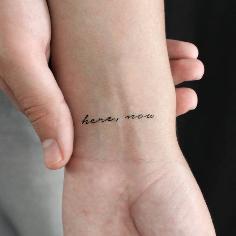 Hier, Jetzt Temporäres Tattoo | 3Er Set von Etsy - littletattoos