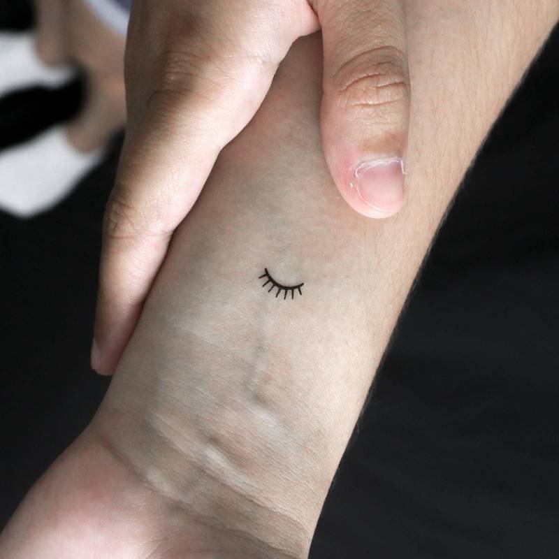 Kleine Wimpern Temporäres Tattoo | 3Er Set von Etsy - littletattoos