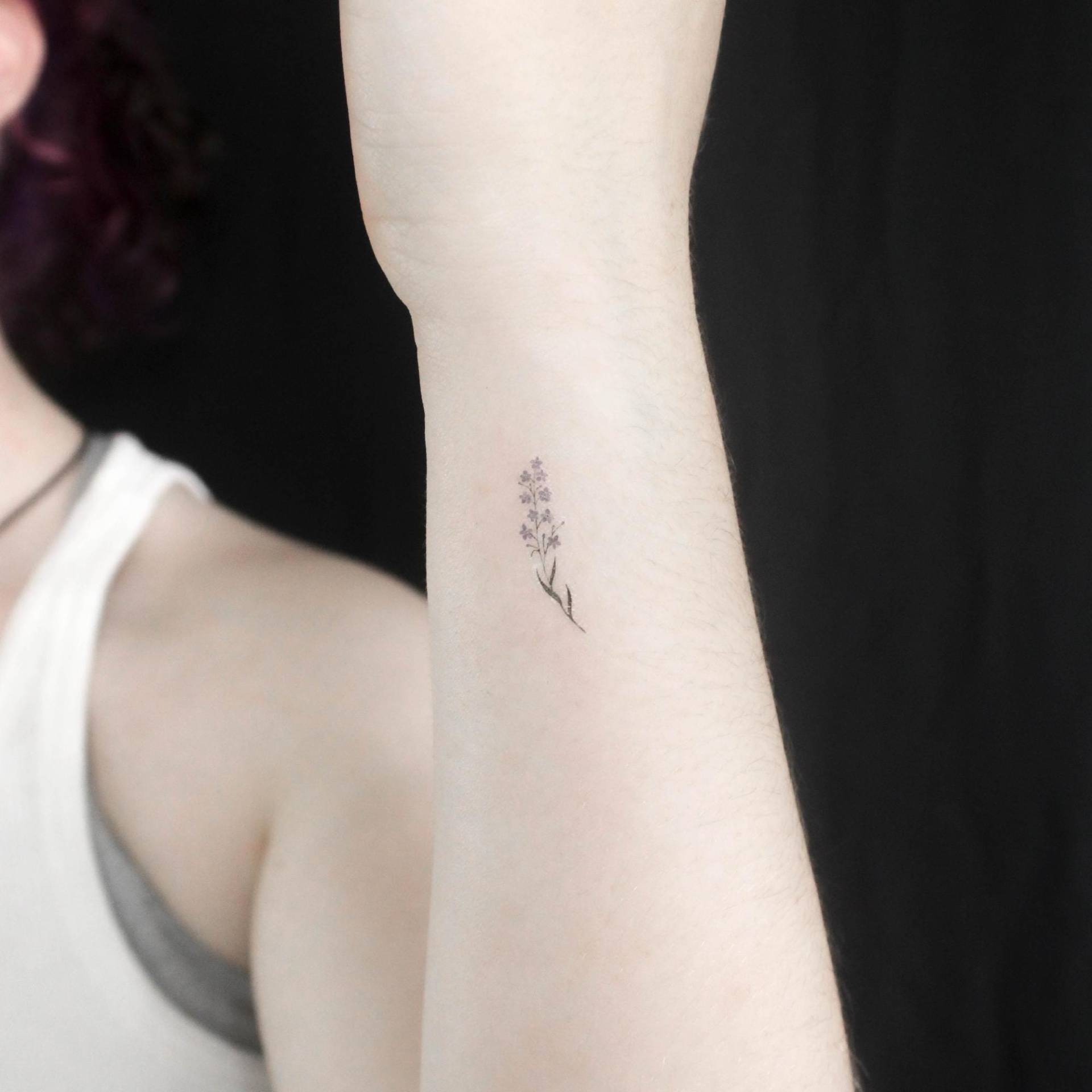 Kleines Aquarell Vergissmeinnicht Temporäres Tattoo | 3Er Set von Etsy - littletattoos