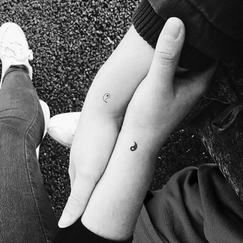 Passendes Yin Yang Temporäres Tattoo | 3+3Er Set von Etsy - littletattoos