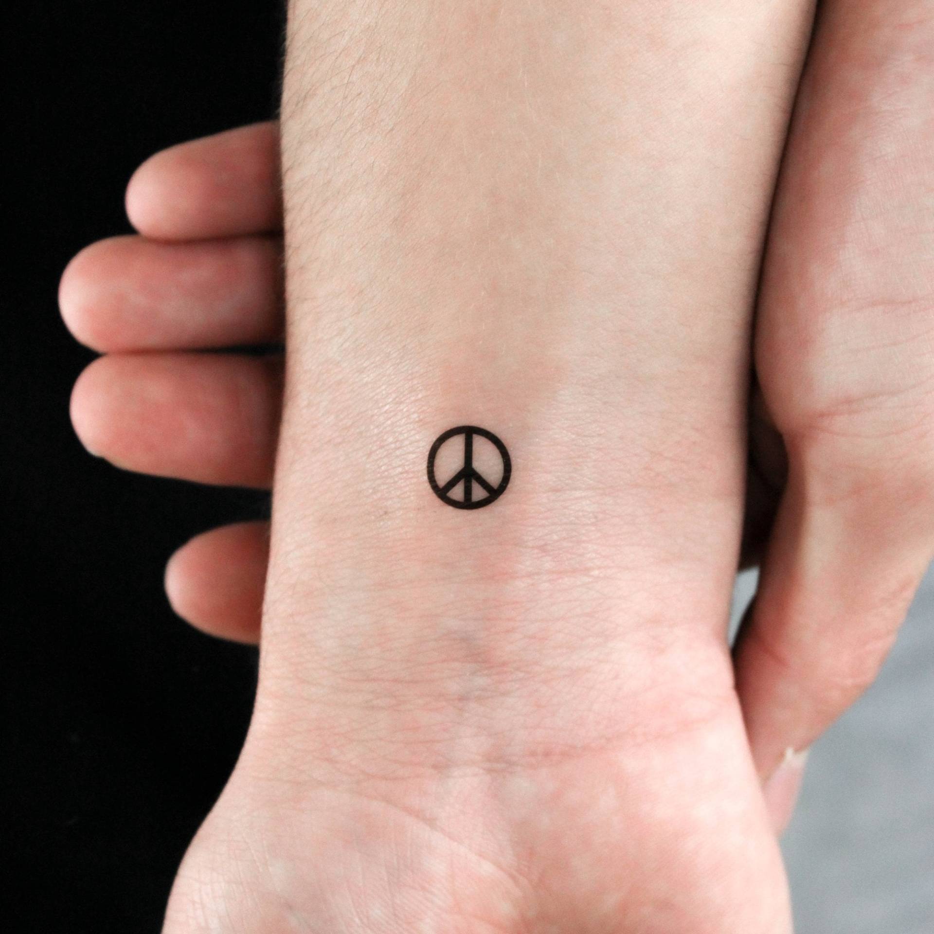 Peace Symbol Temporäres Tattoo | 3Er Set von Etsy - littletattoos