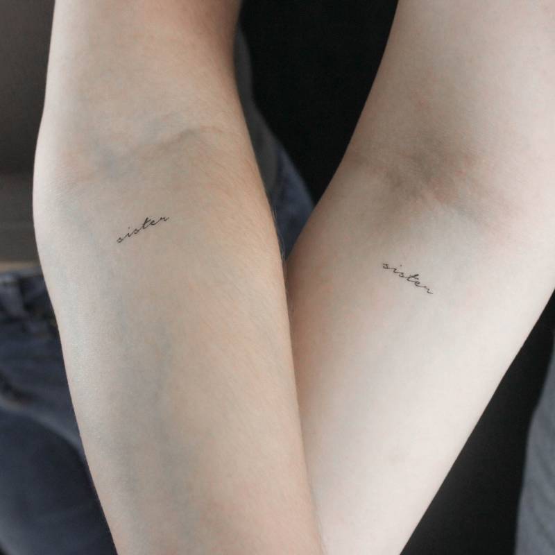 Schwester Temporäres Tattoo | 3Er Set von Etsy - littletattoos