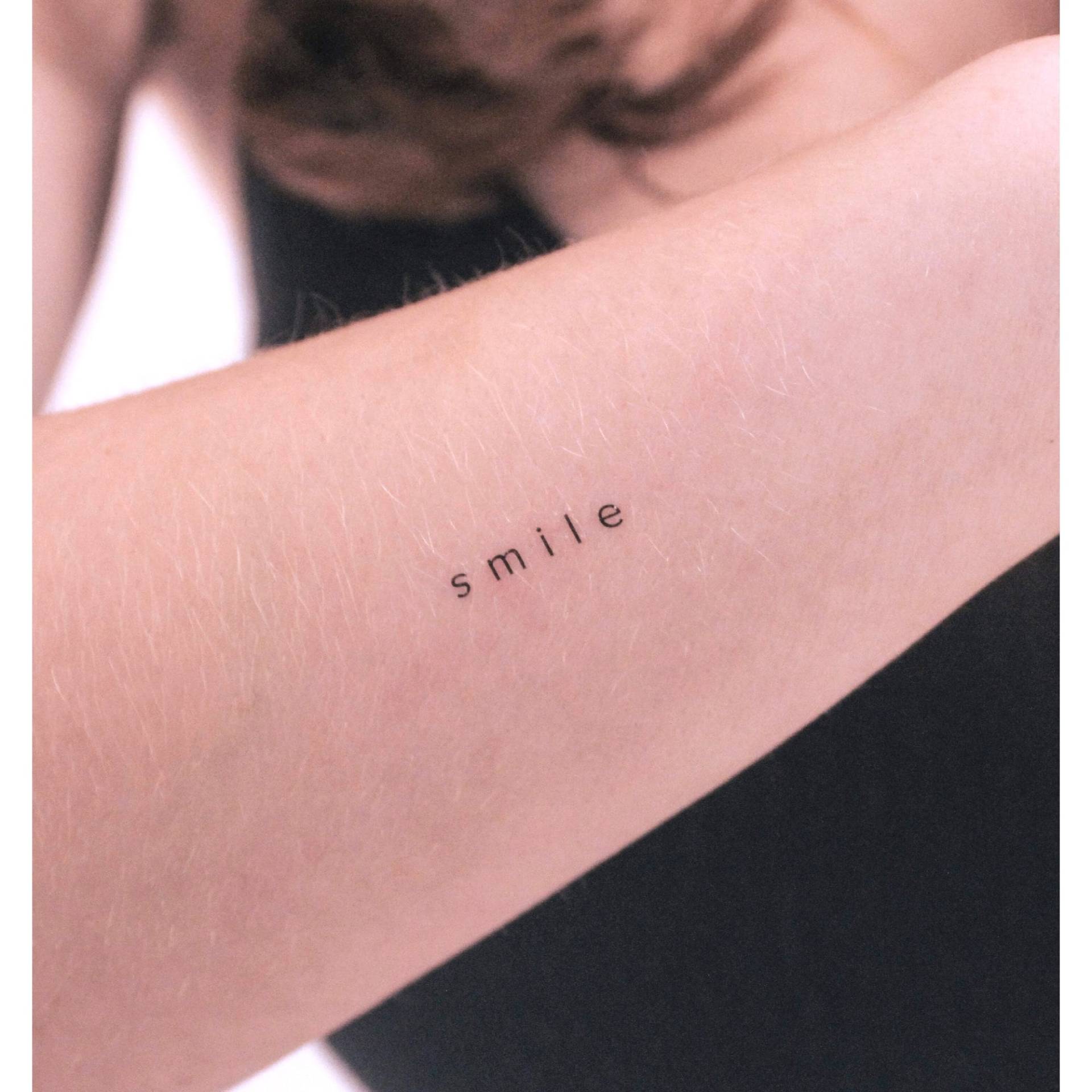 Lächeln Temporäres Tattoo | 3Er Set von Etsy - littletattoos