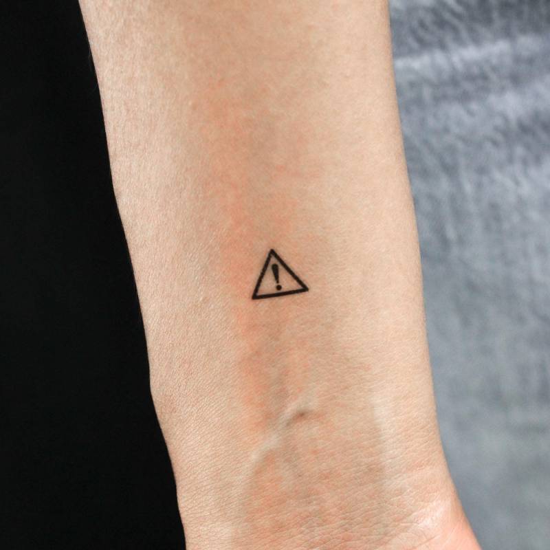 Achtung Symbol Temporäres Tattoo | 3Er Set von Etsy - littletattoos