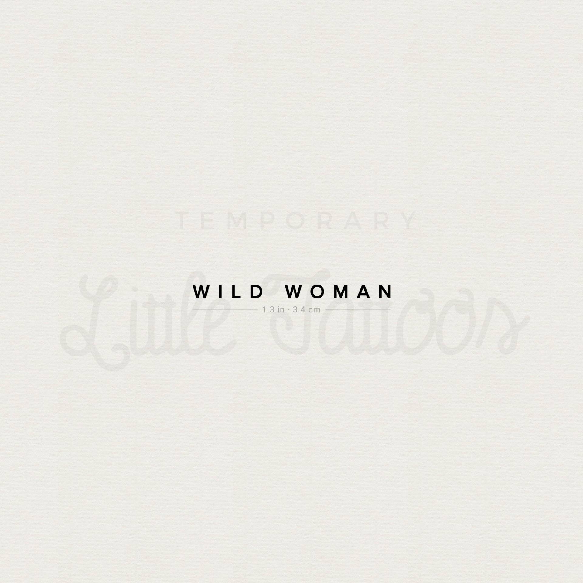 Wilde Frau Temporäres Tattoo | 3Er Set von Etsy - littletattoos