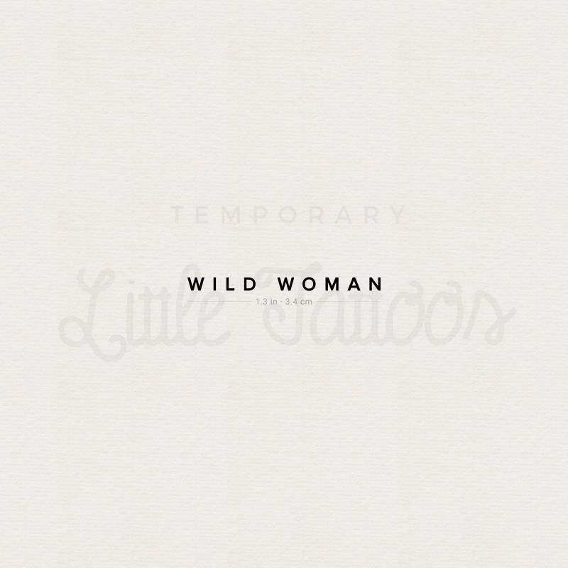 Wilde Frau Temporäres Tattoo | 3Er Set von Etsy - littletattoos