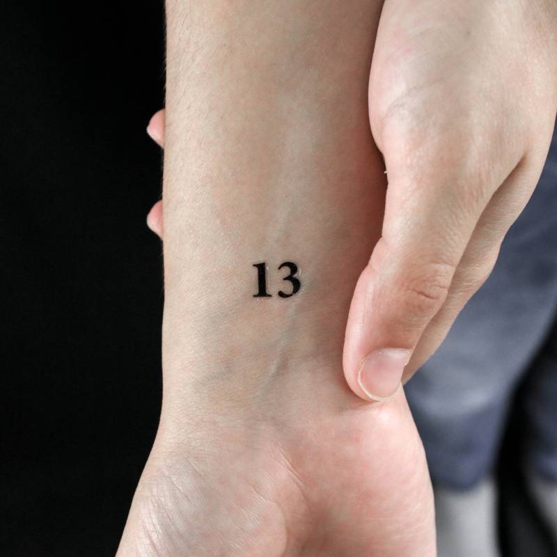 Zahl 13 Temporäre Tattoo | 3Er Set von Etsy - littletattoos