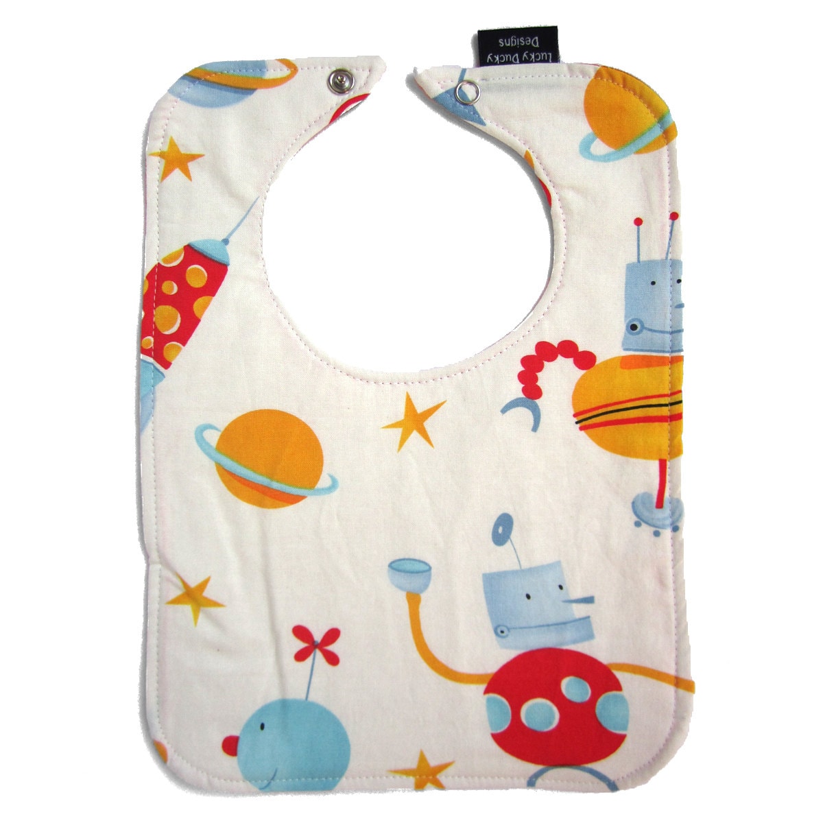 Roboter Wende-Lätzchen Mit Druckknopf-Verschluss, Gefüttert Roboter Wende-Lätzchen Mit Druckknopf-Verschluss, Gefüttert von Etsy - luckyduckydesigns