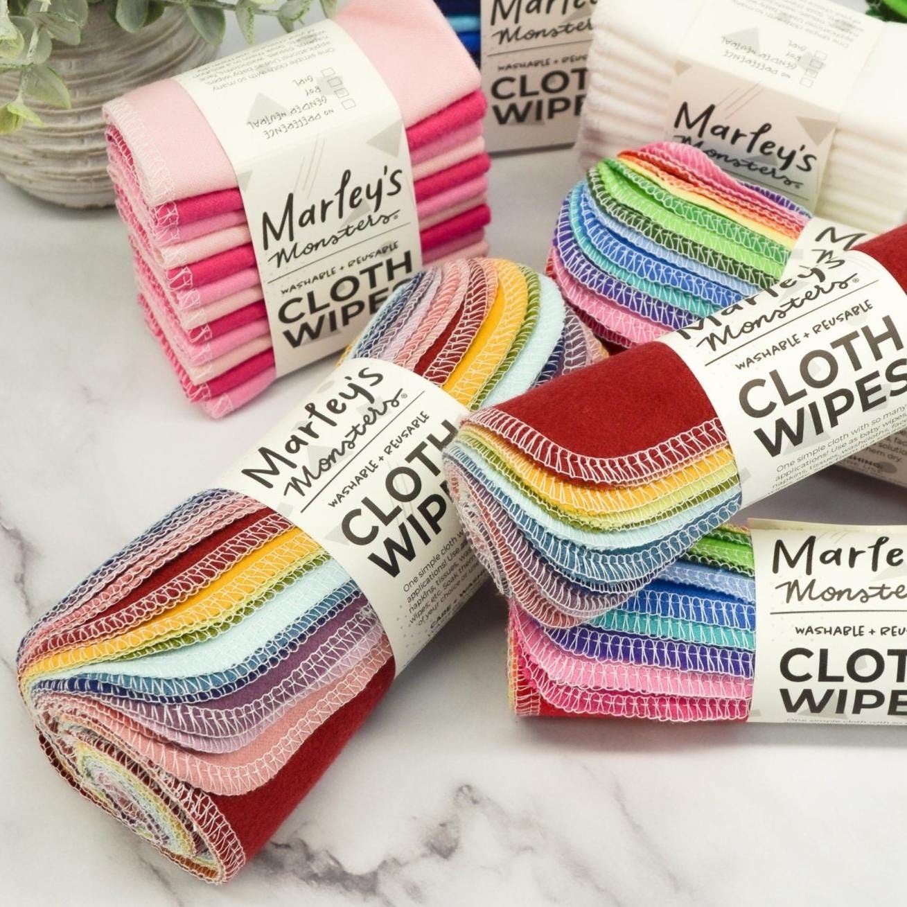 stofftücher Farbmischungen 12Er Oder 24Er-Packung - Wiederverwendbare Baumwoll-Flanelltücher stofftücher Farbmischungen 12Er Oder 24Er-Packung - Wiederverwendbare Baumwoll-Flanelltücher von Etsy - marleysmonsters