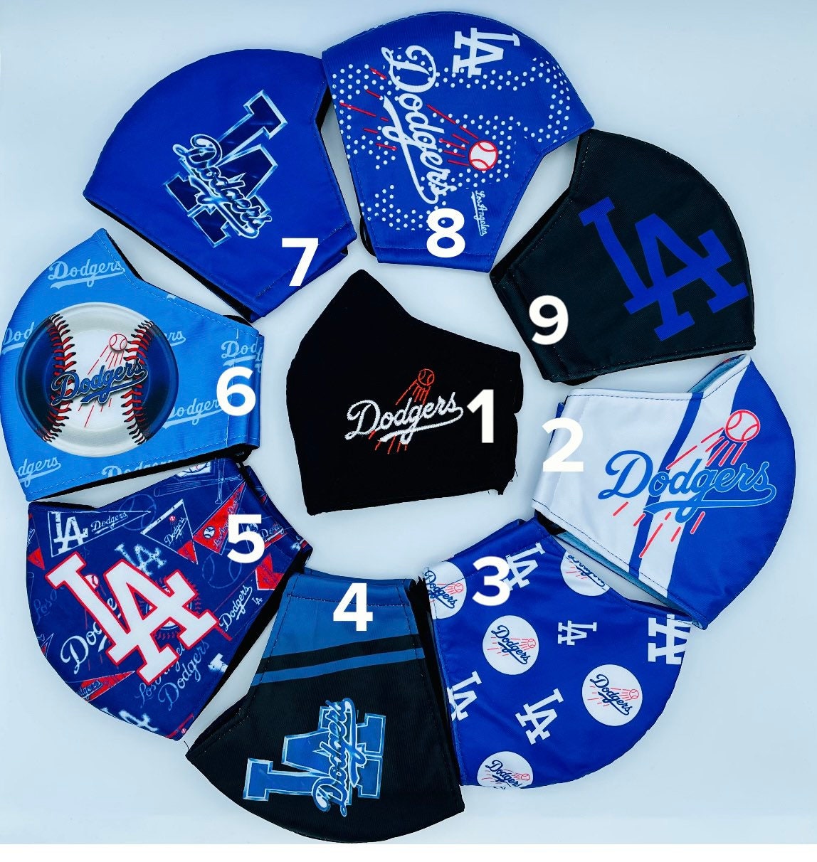 Mlb Los Angeles Dodgers Hochwertige Gesichtsmaske, La Sport Baseball Mode Gesichtsmaske von Etsy - maskzitupshop