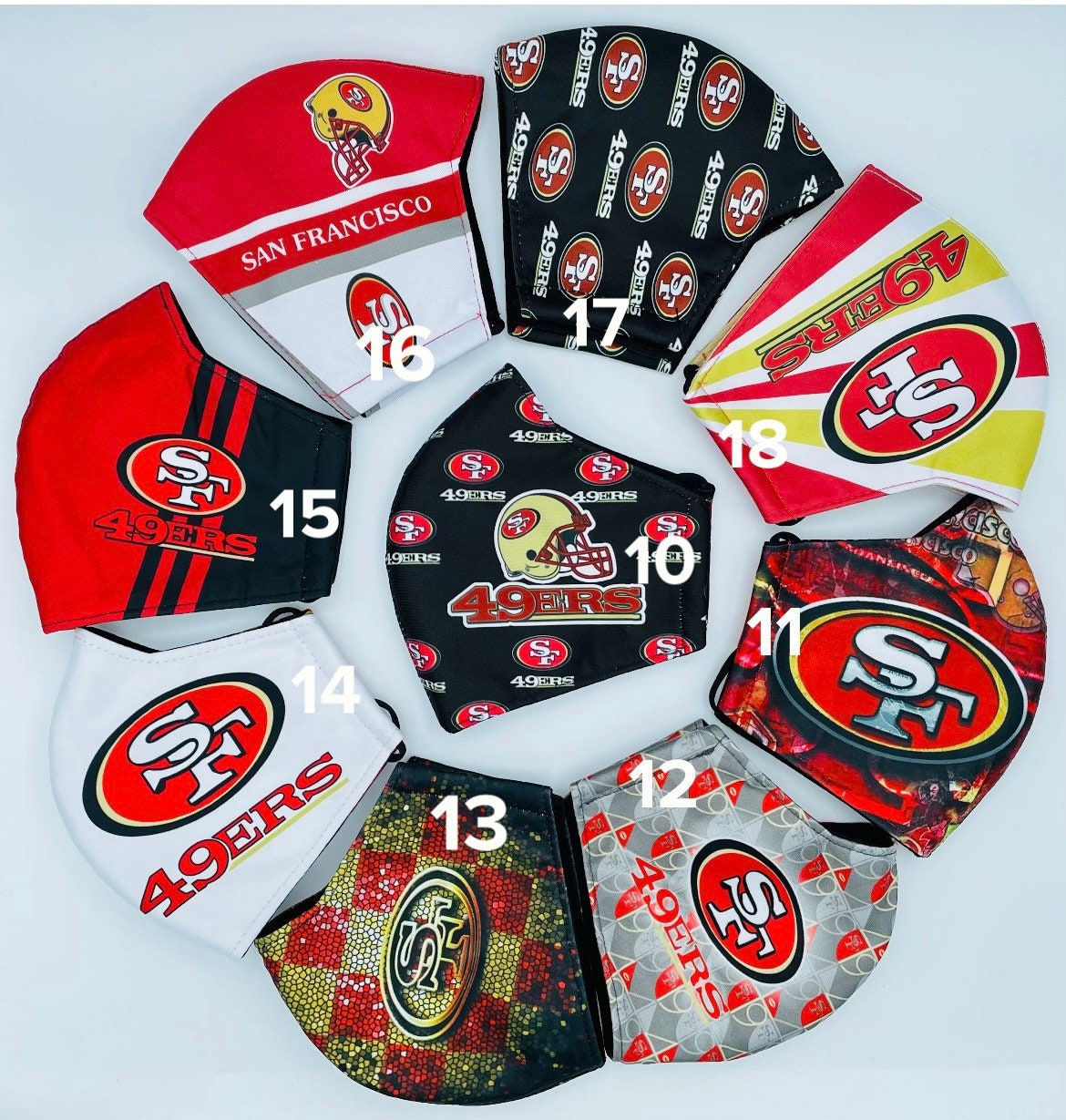 Nfl San Francisco 49Ers Hochwertige Gesichtsmaske, Sf Gesichtsmaske Für Erwachsene, Football Maske, Sportgesichtsmaske von Etsy - maskzitupshop