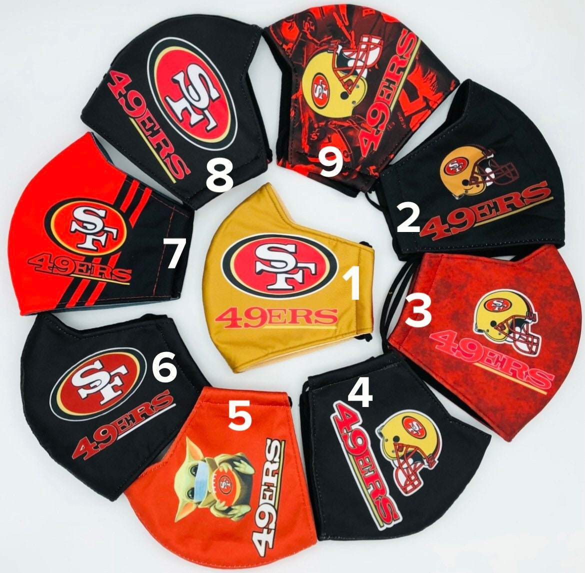 Nfl San Francisco 49Ers Hochwertige Gesichtsmaske, Sf Gesichtsmaske Für Erwachsene, Nfl-Gesichtsmaske, Sportgesichtsmaske von Etsy - maskzitupshop