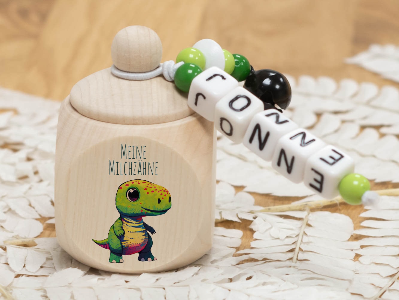 Zahndose Aus Holz Dino - Personalisiert Zur Aufbewahrung Der Milchzähne von Etsy - meinkerzenshop