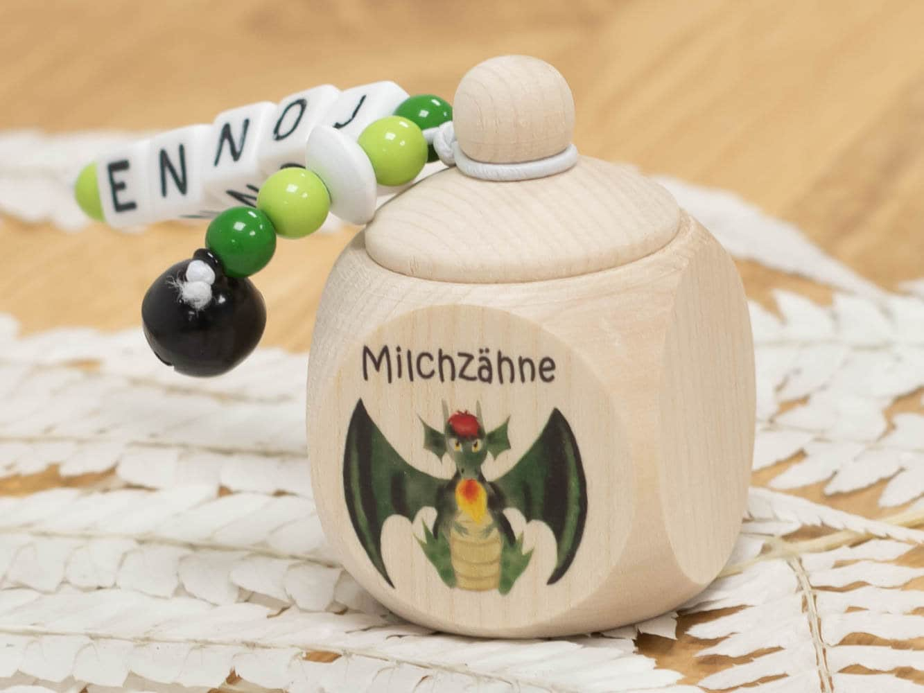 Zahndose Aus Holz Drache - Personalisiert Zur Aufbewahrung Der Milchzähne von Etsy - meinkerzenshop