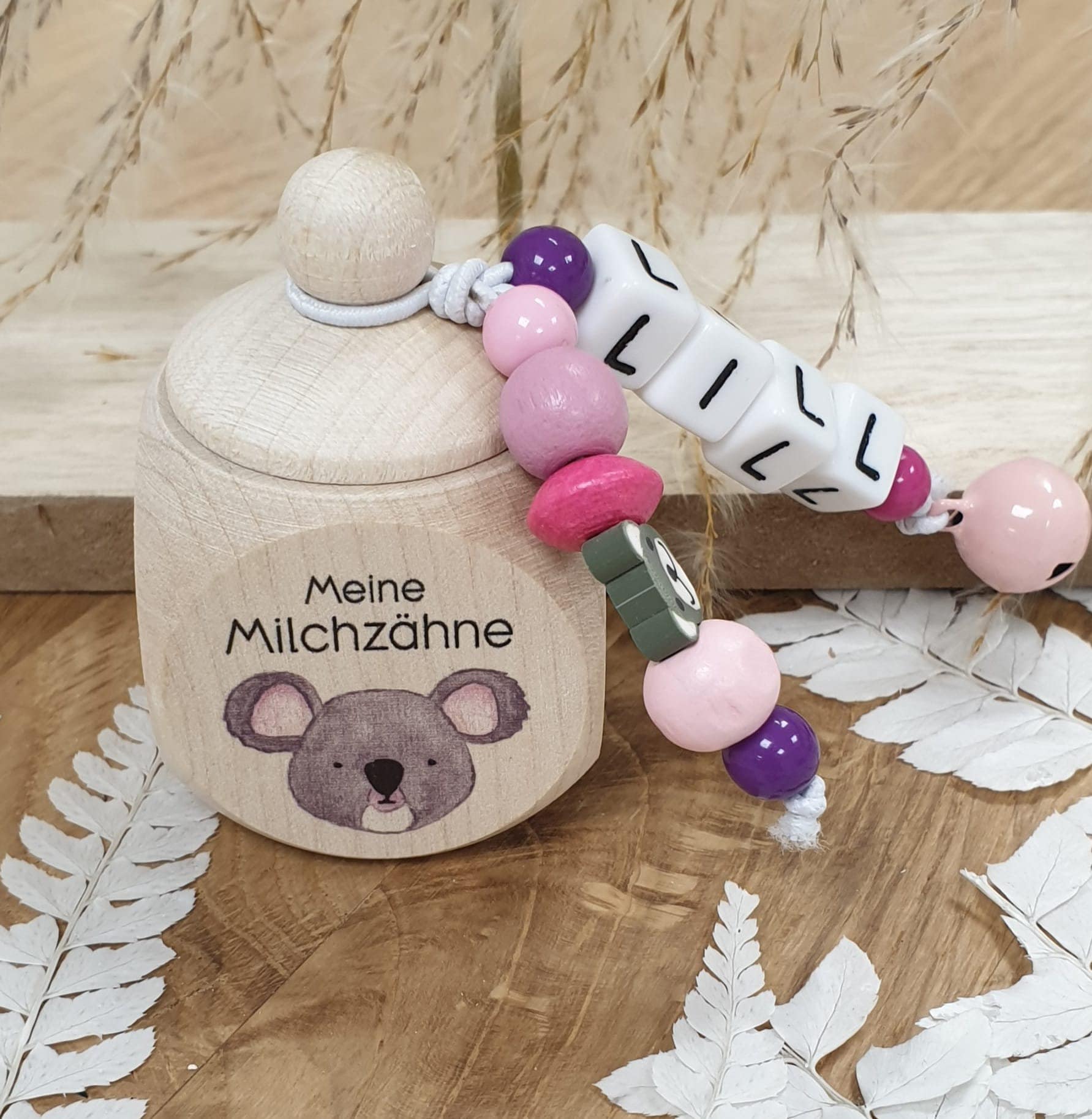 Zahndose Aus Holz Koala - Personalisiert Zur Aufbewahrung Der Milchzähne von Etsy - meinkerzenshop