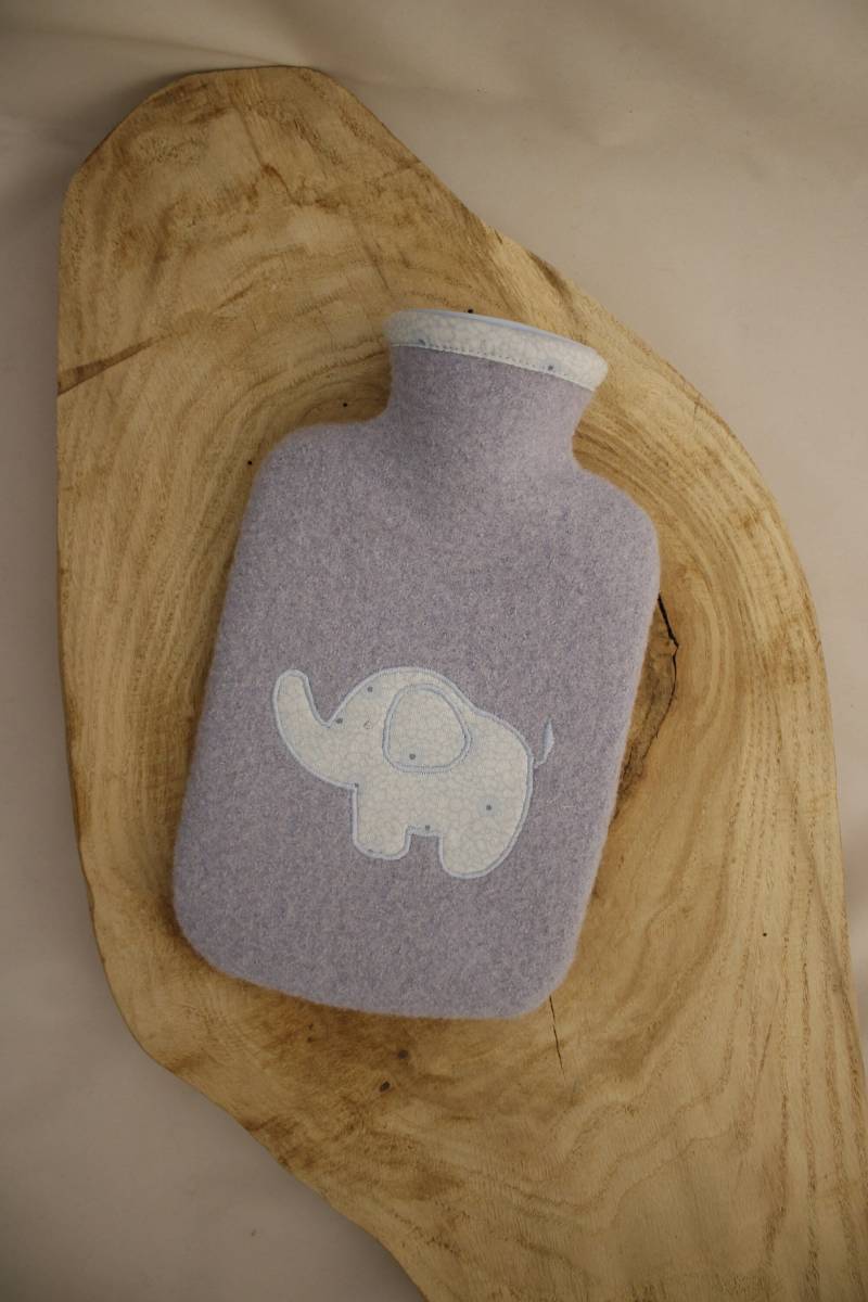 Kinder Wärmflaschenbezug Aus Wollwalk Mit Elefant, Inklusive Wärmflasche, Wolle Geschenk von Etsy - melokko