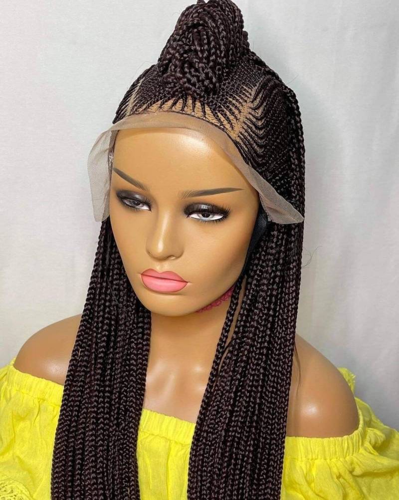 Geflochtene Perücke, Cornrow Perücke Box Geflochtene Ombre Perücken Leidenschaft Twists Faux Locs Goddess Senegalese Lace Front von Etsy - merithairs