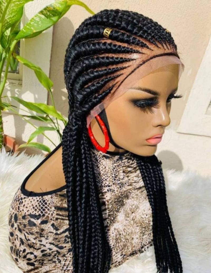 Geflochtene Perücke, Cornrow Perücke Box Geflochtene Ombre Perücken Leidenschaft Twists Faux Locs Goddess Senegalese Lace Front von Etsy - merithairs