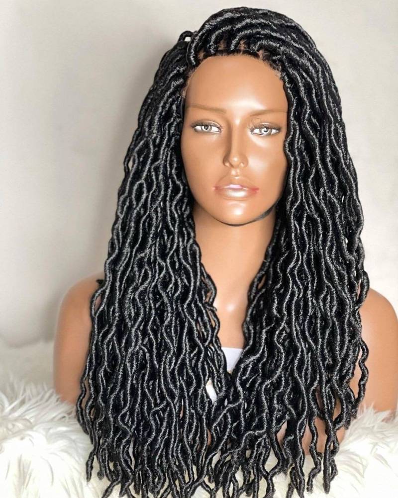 Lace Verschluss Faux Locs Perücke, Dreadlocks Perücke Volle Spitze Blonde Goddess Weiche Dreads Häkeln Geflochtene Cornrow Leidenschaft Twist von Etsy - merithairs