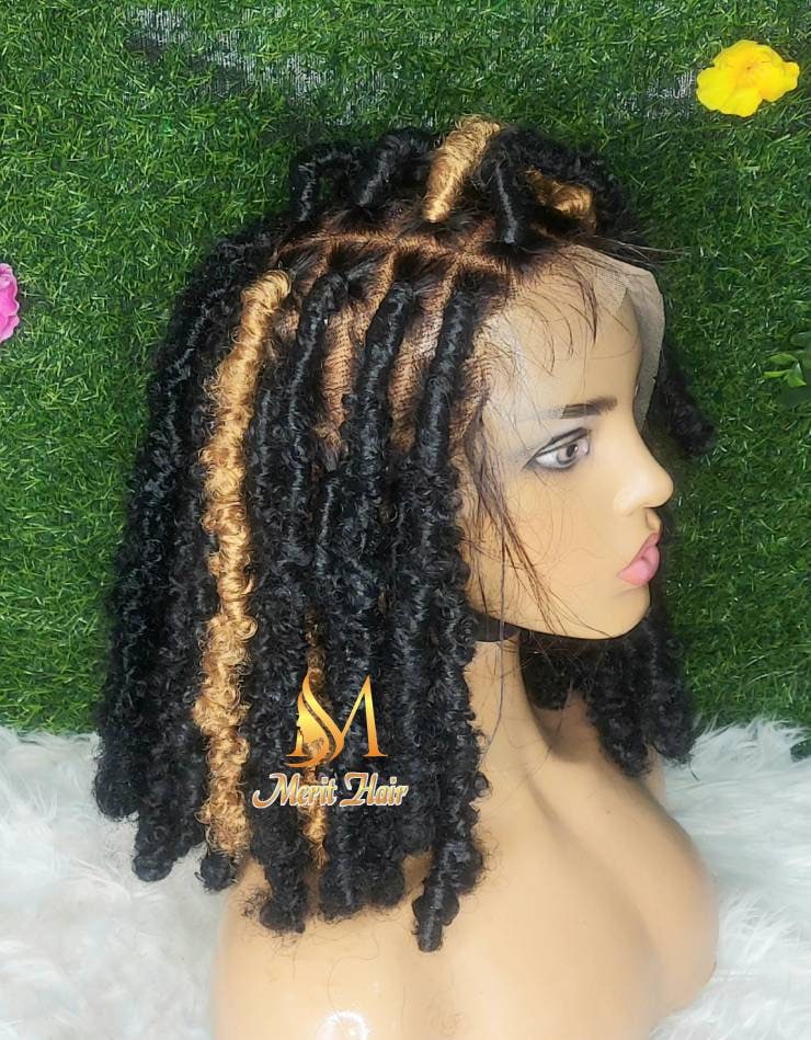 Schmetterling Lox Perücke, Dreadlocks Perücke Göttin Dreads Weiche Geflochtene Faux Locs Cornrow Leidenschaft Twists von Etsy - merithairs