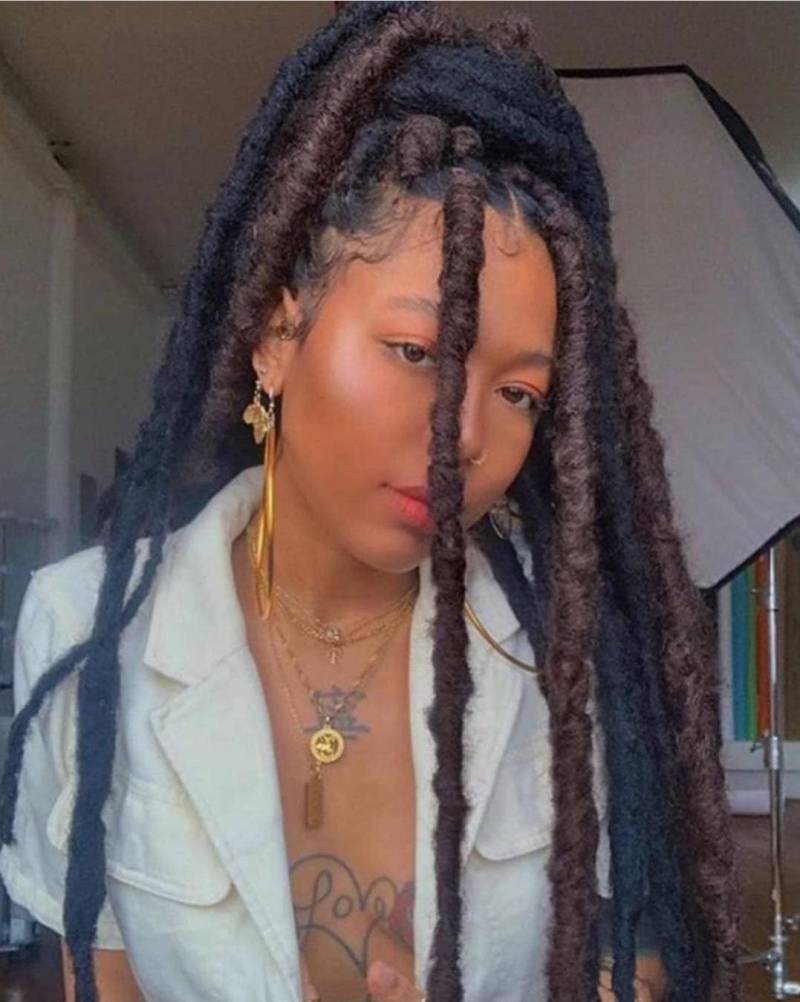 Volle Spitze Jumbo Locs Perücke, Dreadlocks Perücke Göttin Dreads Weiche Geflochtene Cornrow Leidenschaft Twists von Etsy - merithairs