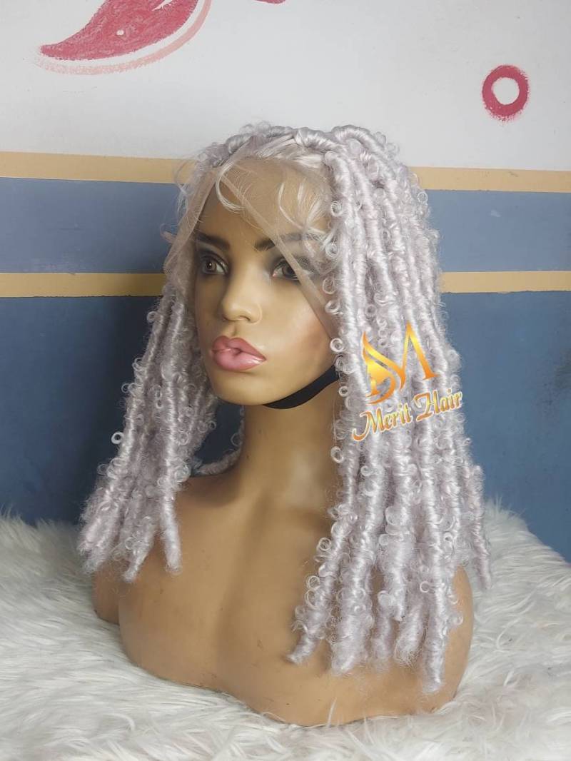 Volle Spitze Weiße Butterflylocs-Perücke, Dreadlocks-Perücke Geflochtene Perücke Göttin Dreads Weiche Dreadlocks Cornrow von Etsy - merithairs