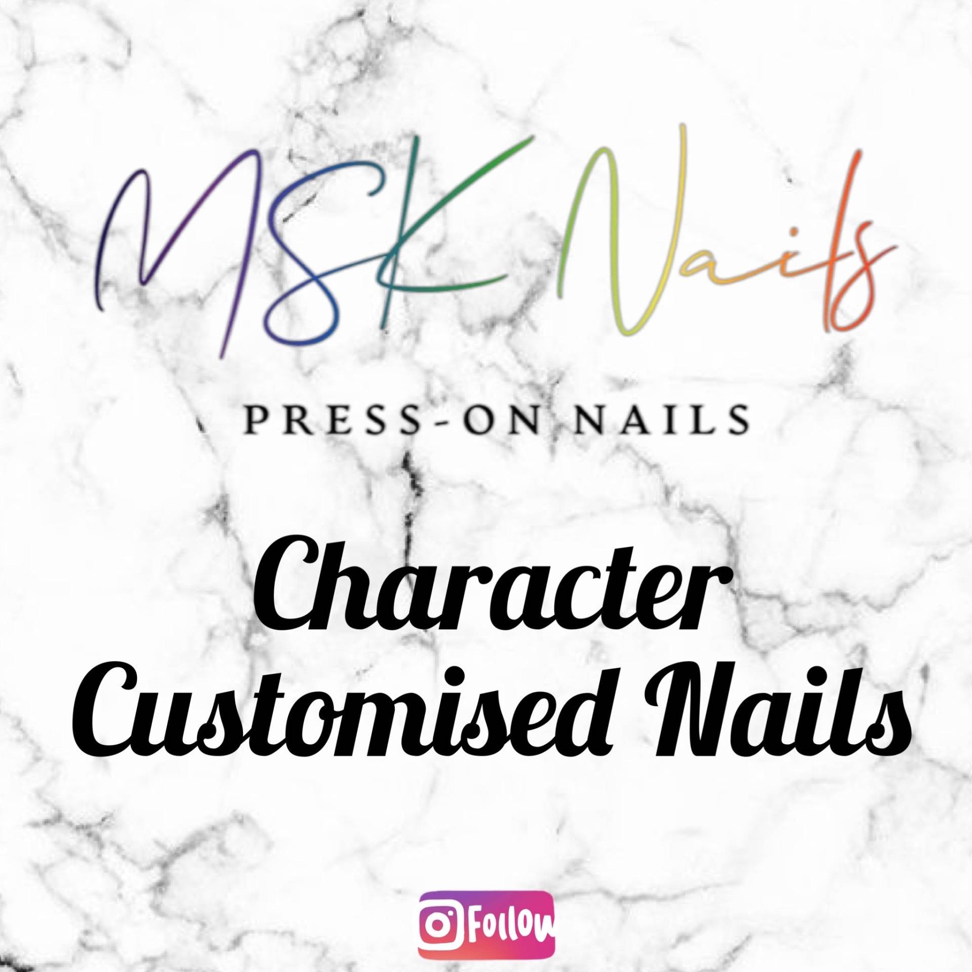 Charakter Maßgeschneiderte Nägel - Press-On von Etsy - msknails