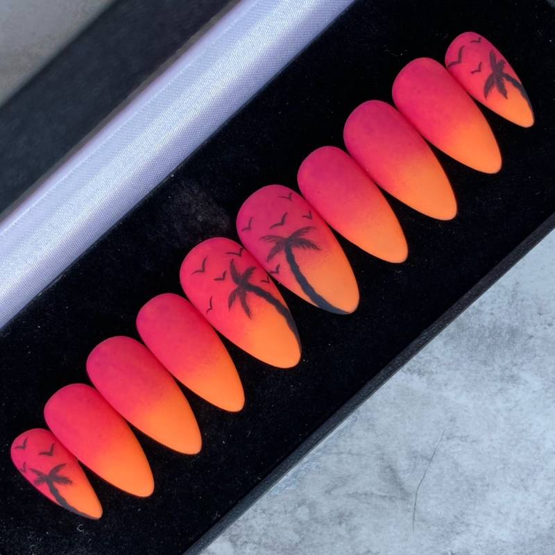 Matte Sunset - Press-On Nails von Etsy - msknails