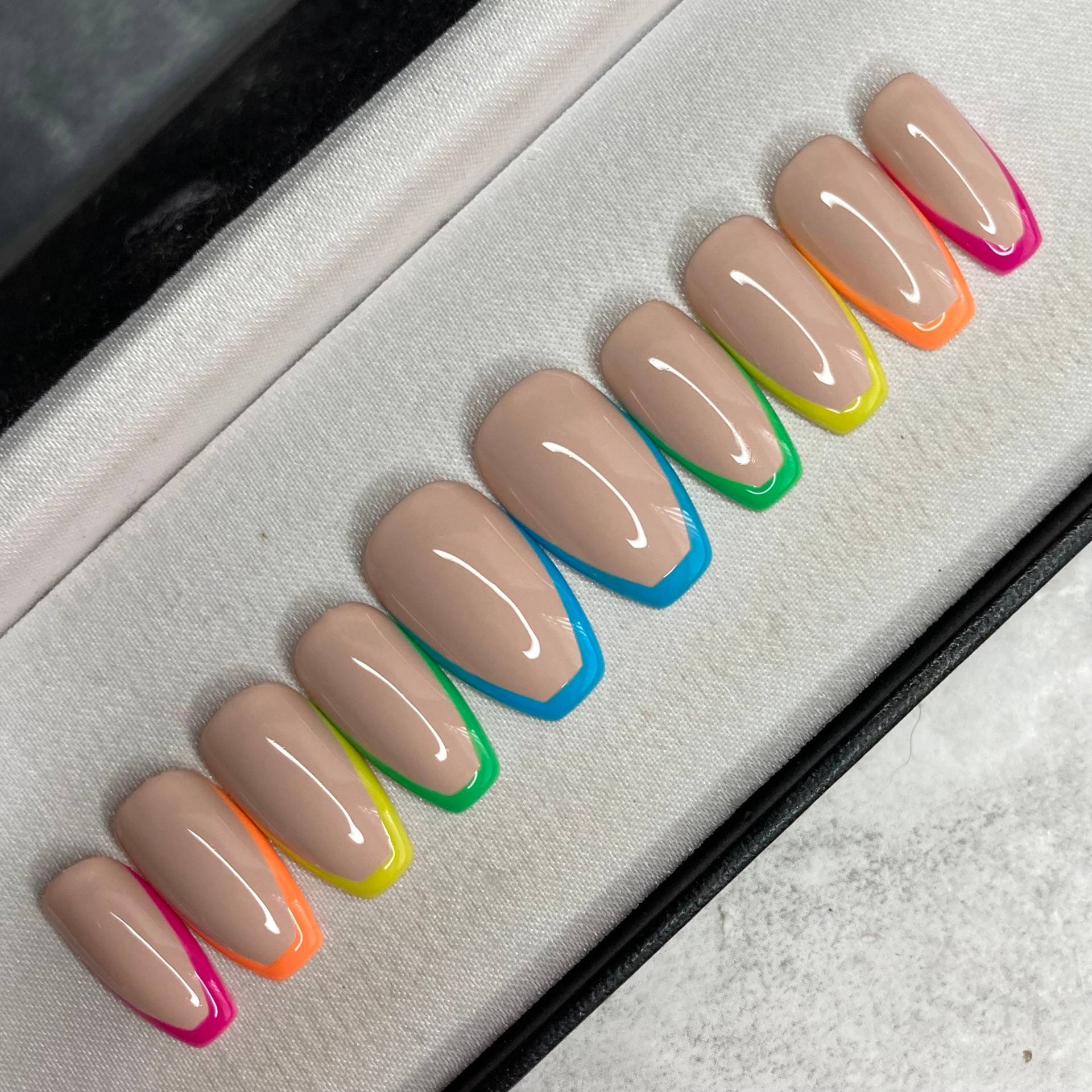 Regenbogen - Nägel Zum Aufpressen von Etsy - msknails