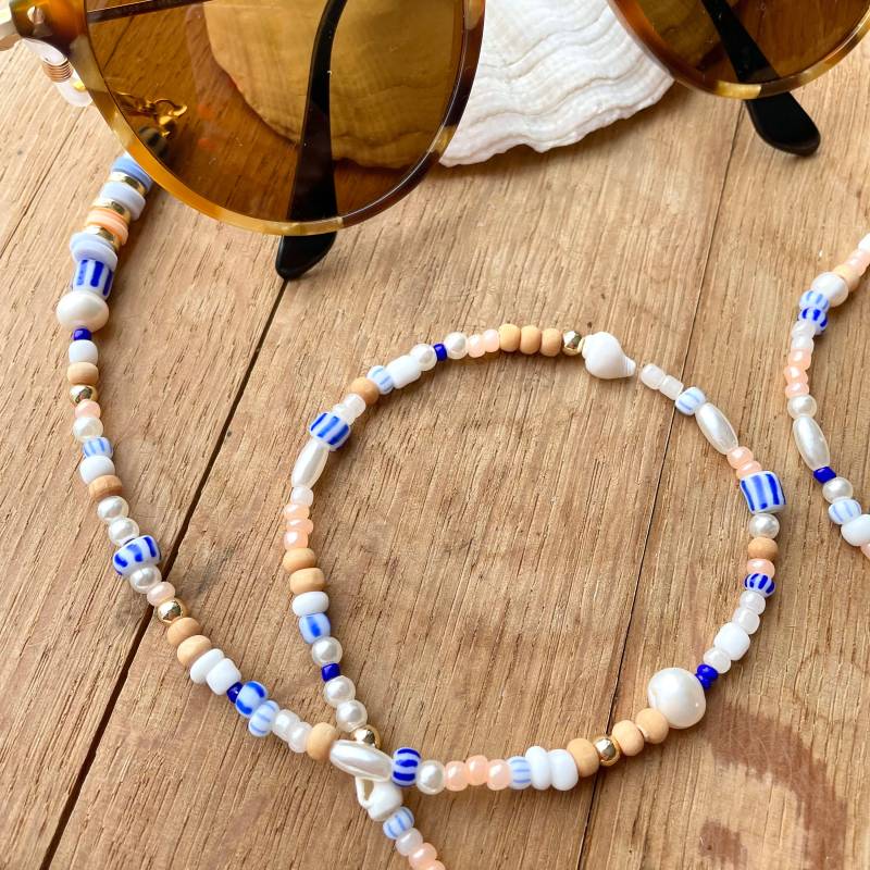 Mediterranean Style Sunglass Chain Accessoires Mask Holder For Glasses Shells Freshwater Pearls Strap Gift Idea von Etsy - muymar