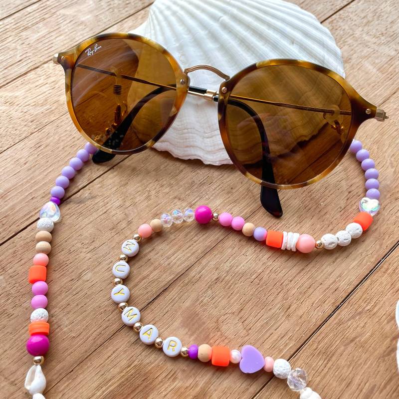 Personalizeable Sunglass Chain Accessoires Mask Holder For Glasses Shells Freshwater Pearls Strap Personalized Gift von Etsy - muymar