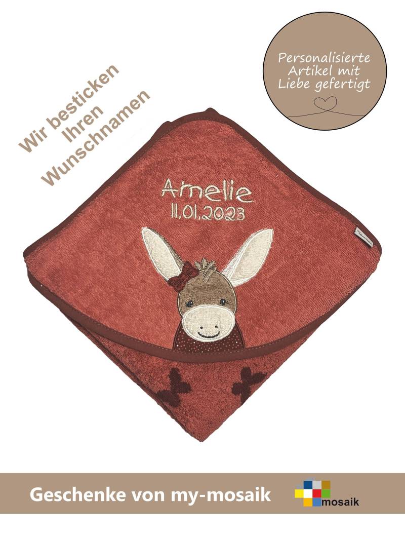 sterntaler Badetuch "Emmily Rot " 100x100cm Mit Namen-Personalisiertes - Ideales Geschenk Zur Geburt, Taufe, Weihnachten von Etsy - mymosaik