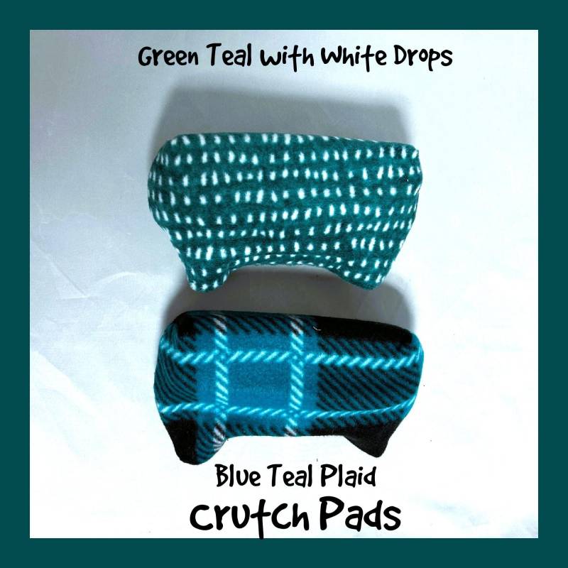 Teal Schwarz Weiß Karierte Fleece Krückenpads von Etsy - myscap