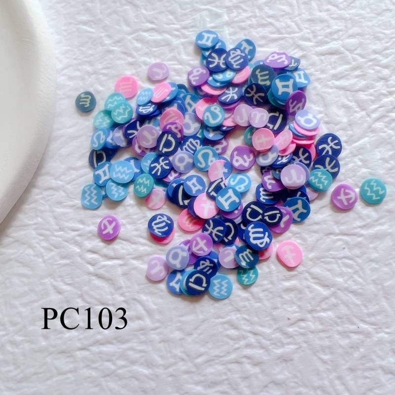 20G/Tasche Polymer Clay Scheiben 3D 5mm Aufkleber Mixed Constellation Sternzeichen Form Für Diy Dekoration Pc103 von Etsy - nailartfairy