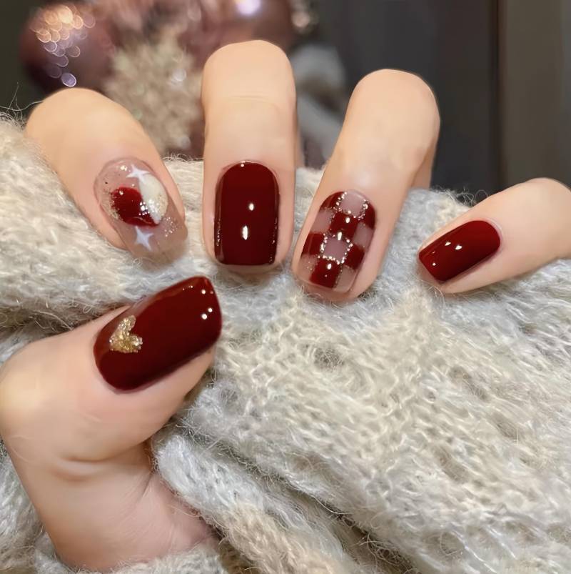 Cozy Christmas - Selbstgemachte Nägel Zum Aufpressen von Etsy - nailauraDE