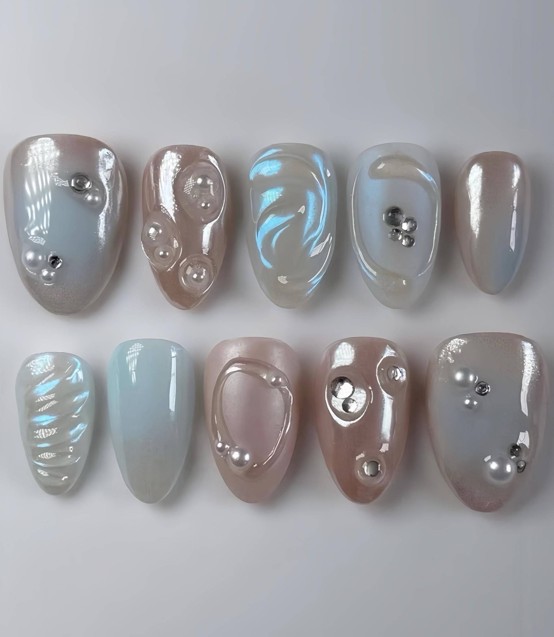 Holo Glam - Selbstgemachte 3D Nägel von Etsy - nailauraDE