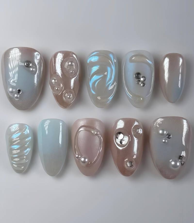 Holo Glam - Selbstgemachte 3D Nägel von Etsy - nailauraDE