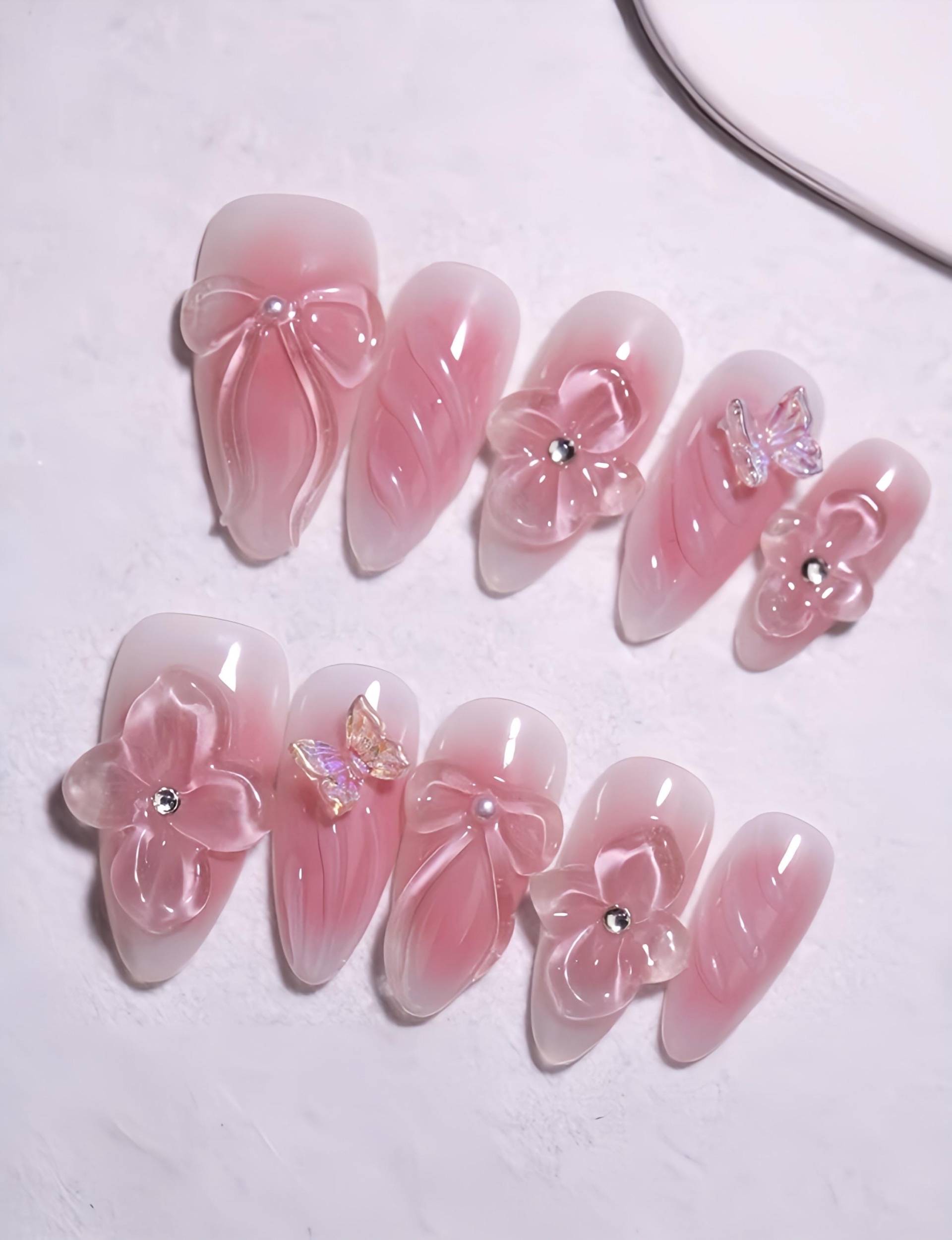 Kawaii Queen - 3D Selbstgemachte Nägel Zum Aufpressen von Etsy - nailauraDE