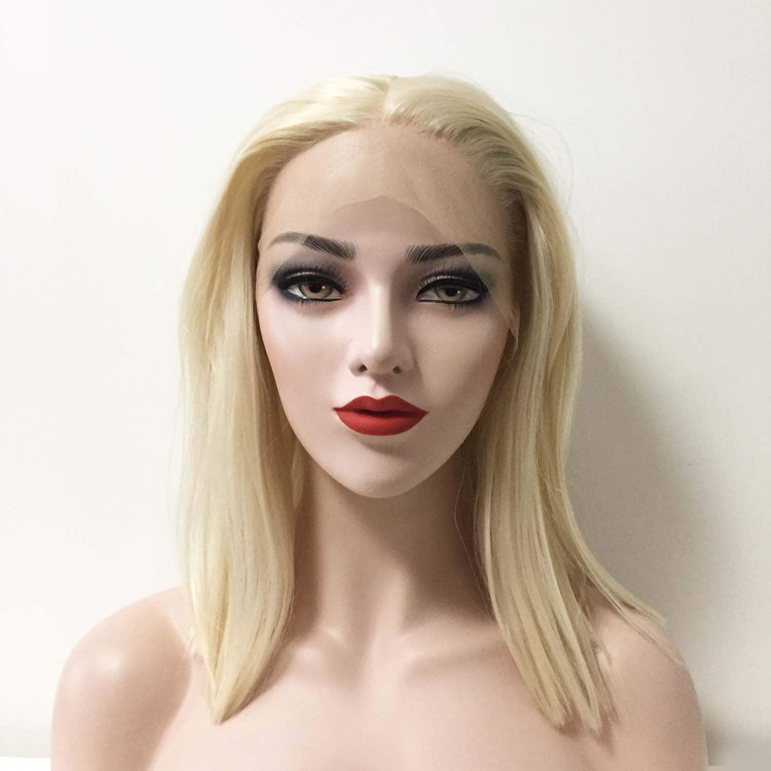 Frauen Spitze Vorne Platinblonde Mittelteil Gerade Schulterlänge Perücke 14 Zoll Frauen Spitze Vorne Platinblonde Mittelteil Gerade Schulterlänge Perücke 14 Zoll von Etsy - nevermindyrhead