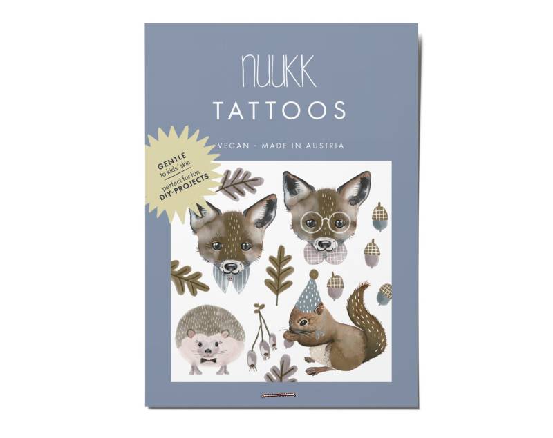 Temporäres Tattoo - Fuchs & Eichhörnchen von Etsy - nuukk