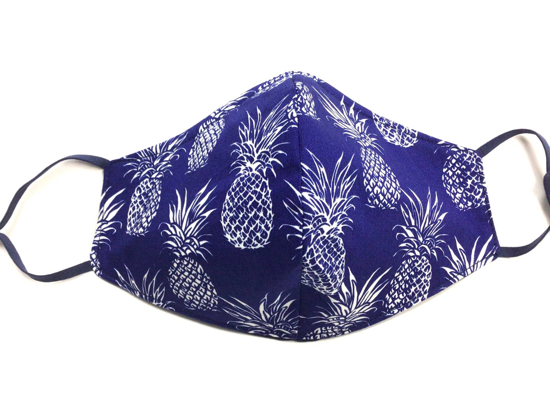 Marineblaue Ananas Dreifach Gefütterte Gesichtsmaske von Etsy - originalsbyhitomi