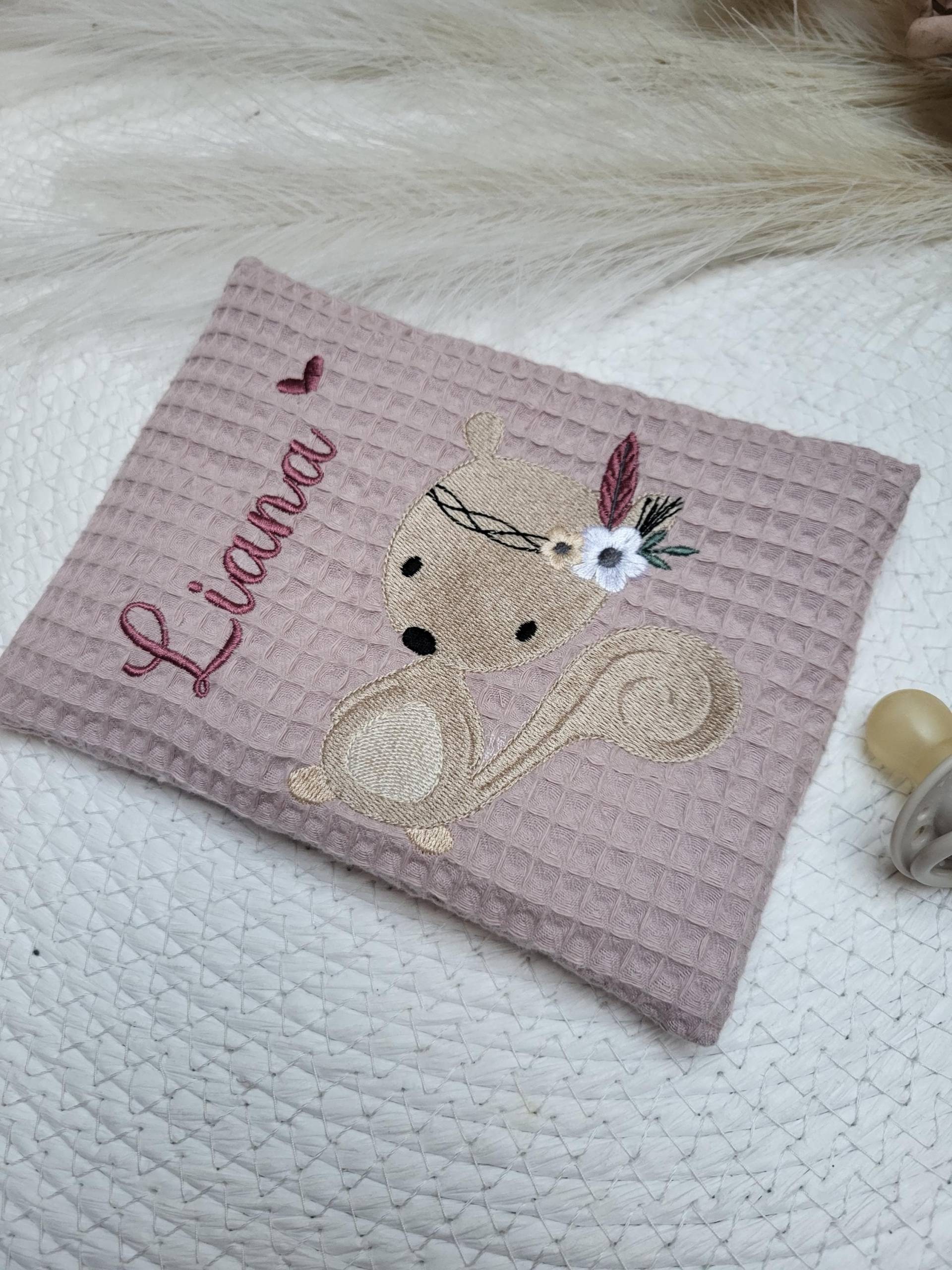 Wärmekissen Personalisiert | Kissenbezug Mit Dinkelinlett Waffelpiquet Geschenkidee Zur Geburt Oder Taufe von Etsy - petitePat