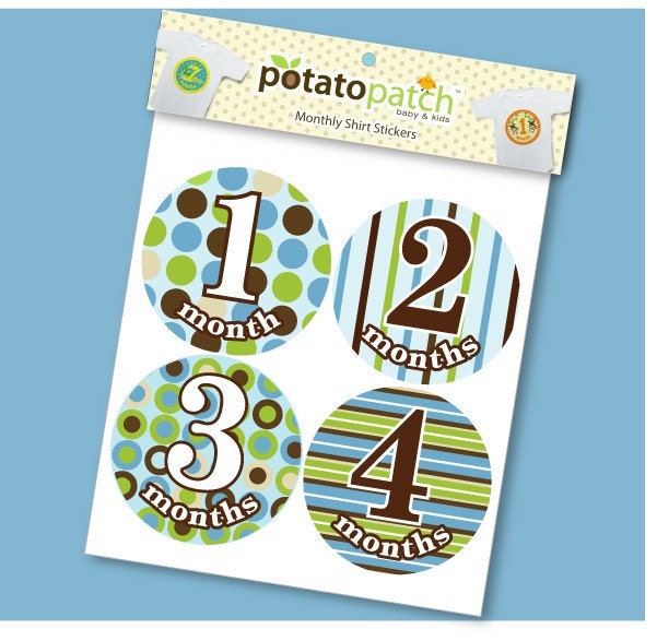 Monatliche Baby Shirt Aufkleber Für Hemden - Moderne Pop Jungen Monatliche Baby Shirt Aufkleber Für Hemden - Moderne Pop Jungen von Etsy - potatopatch