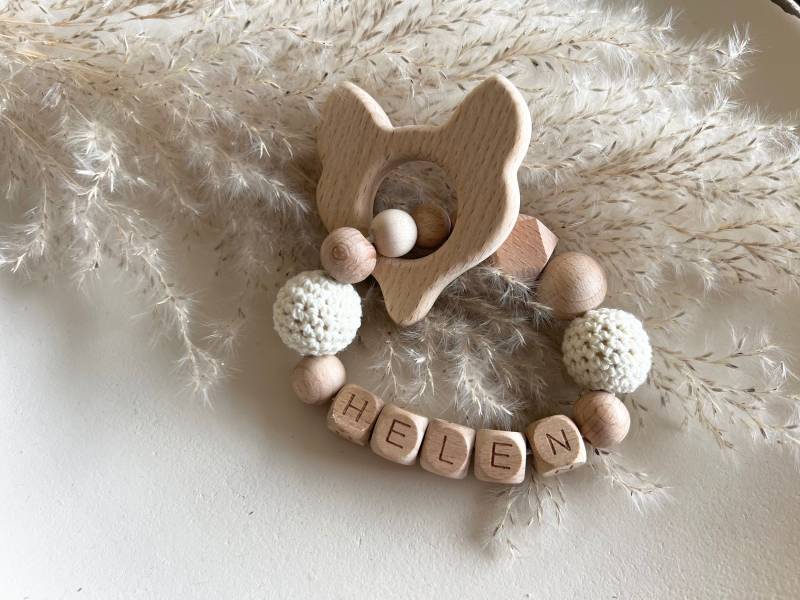 Handgemachte Babyartikelgreifling Personalisiert Mit Name | Handgemacht von Etsy - prettylittleJeMa